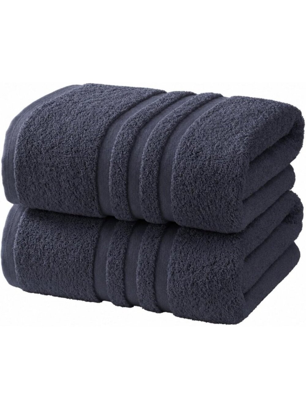 Soft Gray Bath Towels 2 Pack, 30x60", 100% Cotton, Everyday Comfort & Easy Care